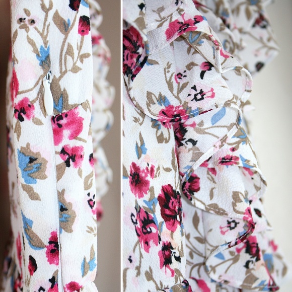 Ruffle Detail Faux Wrap Floral Maxi Dress NWT - Picture 6 of 8